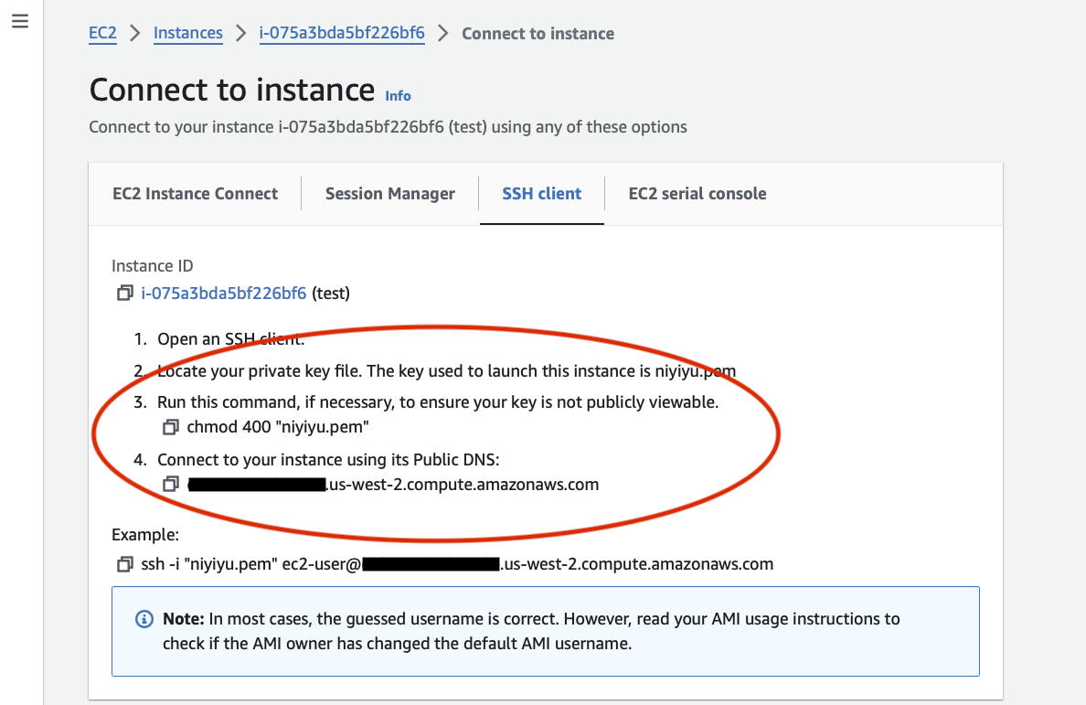 Connect to an instance with SSH